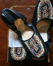 Chinelos de viagem estilo bordado Vinrage com bolsa de transporte MUITO RARO tamanho 37/38 comprar usado  Enviando para Brazil