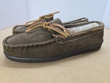 Mocassins chinelo Minnetonka 3903 masculino couro marrom forrado de pele sintética tamanho 8 comprar usado  Enviando para Brazil