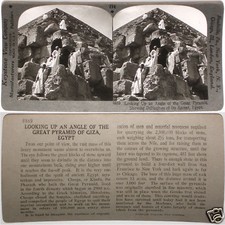 Conjunto Keystone Stereoview of Climbing Great Pyramid at Gizé, Egito 600/1200 #774 B comprar usado  Enviando para Brazil