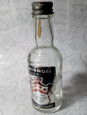 Mini garrafa de avião Smirnoff Vodka Martini prata vintage 1/10 pinta em relevo comprar usado  Enviando para Brazil
