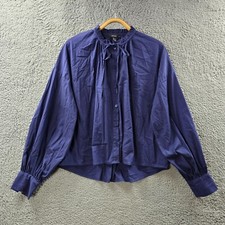 Blusa cropped feminina Forever 21 tamanho M azul marinho manga longa babado comprar usado  Enviando para Brazil