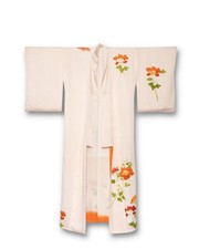 Kimono japonês vintage, quimono de seda autêntico, quimono rosa claro com floral comprar usado  Enviando para Brazil