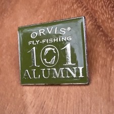 Broche chapéu lapela verde oliva escola pesca mosca 101 ex-alunos Orvis comprar usado  Enviando para Brazil