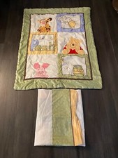 Edredom acolchoado Disney Baby Winnie The Pooh berçário com lençol de berço verde comprar usado  Enviando para Brazil