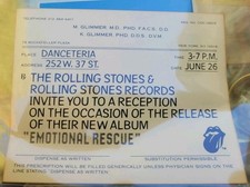 Rolling Stones "Danceteria" Festa Convite Original 1980 "Resgate Emocional + comprar usado Rolling Stones "Danceteria" Festa Convite Original 1980 "Resgate Emocional + comprar usado  Enviando para Brazil