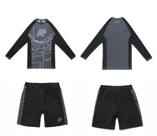 Lote Albino e Preto # 82 Blocos de Construção Rash Guard LS e Curto Sem Gi Uniforme, usado comprar usado  Enviando para Brazil