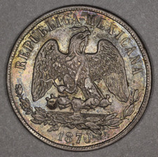 Peso mexicano de prata 1870 Mo C tonificado comprar usado  Enviando para Brazil