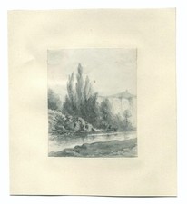 Paysage dessin original d'occasion  Anet