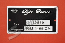 Targhetta identificativa alfa usato  Roma