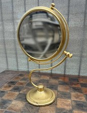 Espelho de barbear/vaidade giratório dupla face latão vintage - giroscópico 360 graus, usado comprar usado  Enviando para Brazil