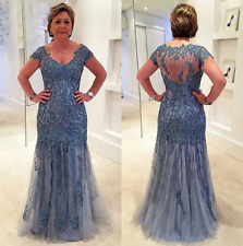 Vestidos de renda para a mãe da noiva vestido de festa de casamento gola V ilusão costas formal, usado comprar usado  Enviando para Brazil