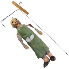 Marionete marionete alemã/checa antiga de madeira e gesso (Geppetto) comprar usado  Enviando para Brazil