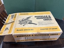 Parrilla Sandwich Hierro Pizzelle Vintage NEGRO ANGUS Modelo 920 Cromo Con Caja Usada segunda mano  Embacar hacia Mexico