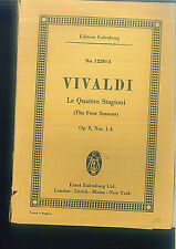 Vivaldi ~ Las cuatro estaciones op. 8 Nos. 1-4 - Puntuación de estudio, usado segunda mano  Embacar hacia Argentina