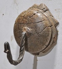 Cabide de parede de ferro antigo de madeira gancho pendurado original antigo feito à mão comprar usado  Enviando para Brazil