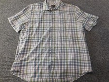 Camisa masculina Armani Exchange extra grande cinza xadrez casual clássica botão para baixo comprar usado  Enviando para Brazil