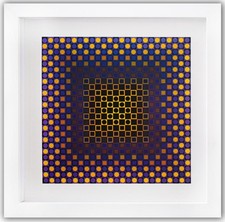 Victor Vasarely- Estampa de heliogravura "Alom (roxo/amarelo)" comprar usado  Enviando para Brazil