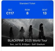 Blackpink tour ticket for sale  Encino