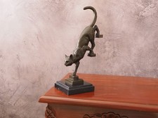 Bronzeskulptur katze treppe gebraucht kaufen  Berlin