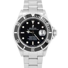 Reloj Rolex Submariner Fecha Negro Acero Inoxidable Automático Oyster 40mm 16610 segunda mano  Embacar hacia Argentina