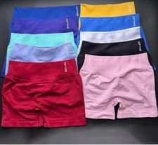 Shorts DUPE marca Dfyne Impact 4,5"" cintura baixa sem costura bumbum franzido COM LOGOTIPO, usado comprar usado  Enviando para Brazil