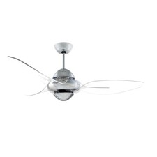 Trevo 54 pol. Ventilador de teto interno cromado com 3 lâminas Vento - Transparente e cromado comprar usado  Enviando para Brazil