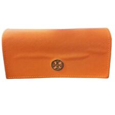 Estuche para gafas de sol/ojos TORY BURCH Nordstrom naranja y dorado logotipo diseñador segunda mano  Embacar hacia Mexico