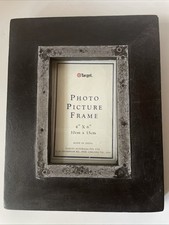 Moldura para fotos rústica estilo vintage de madeira com suporte traseiro e gancho - 10x15cm comprar usado  Enviando para Brazil