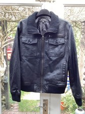 Black leather mens for sale  WOKINGHAM