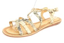 Sandálias planas femininas Kate Spade couro com estampa de cobra gladiador tamanho 10 médio comprar usado  Enviando para Brazil