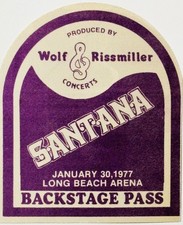 Santana backstage pass. for sale  Los Angeles