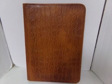 Organizador de pasta de documentos URSS vintage 1971 marrom couro genuíno 15"A x 11"W, usado comprar usado  Enviando para Brazil