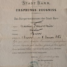 Ursprungszeugnis stadt barr gebraucht kaufen  Berlin