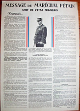 Affiche 1940 message d'occasion Affiche 1940 message d'occasion  Bormes-les-Mimosas