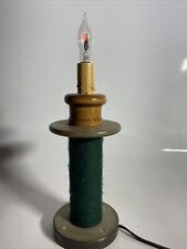 Usado, "Lámpara de mesa Vermont Bobbin Co. carrete de rosca industrial/país 9"" verde" segunda mano  Embacar hacia Argentina