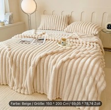 Kuscheldecke beige 150x200 gebraucht kaufen  Bad Berleburg