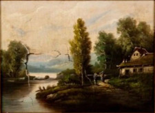 Ancien huile toile d'occasion  Vitrolles