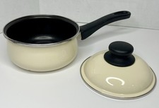 Vintage Megaware 1 quarto panela cerâmica creme com tampa gás indução elétrica comprar usado  Enviando para Brazil