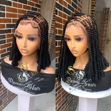 Perucas trançadas para mulheres negras, perucas feitas à mão, trança sem dentes, locs invisíveis, locs comprar usado  Enviando para Brazil