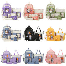 5Pcs meninas escola saco conjunto mulheres mochila estudante bookbag impermeável antirroubo comprar usado  Enviando para Brazil