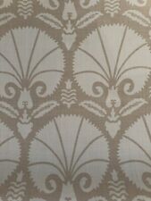 PAOLO MOSCHINO/LEE JOFA Bursa lino estampado blanco beige 6 yardas segunda mano  Embacar hacia Mexico
