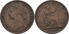 Großbritannien farthing 1886 gebraucht kaufen  München