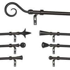 Karnisz Karnisz 16mm 1-biegowy/2-biegowy czarny mat metalowy LOFT na sprzedaż  Wysyłka do Poland