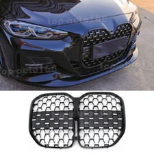 Malha de grade frontal preta e prata brilhante para BMW 4 Series G22 G23 2021-2024 comprar usado  Enviando para Brazil