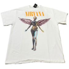 Camiseta branca ponto único vintage 1993 Nirvana no útero GG anos 90 banda REIMPRESSÃO comprar usado Camiseta branca ponto único vintage 1993 Nirvana no útero GG anos 90 banda REIMPRESSÃO comprar usado  Enviando para Brazil