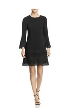 KOBI HALPERIN Womens Preto Trim Bell Manga Short Formal Fit + Flare Dress XS, usado comprar usado  Enviando para Brazil