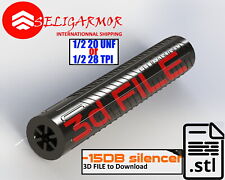 3Dfile silencer 1/2-20UNF & 28TPI sound moderator gain suppressor hatsan aselkon comprar usado  Enviando para Brazil