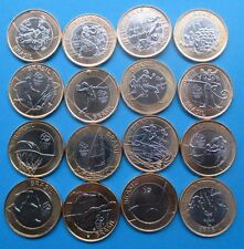 CONJUNTO COMPLETO 16 MOEDAS NÃO CIRCULADAS ESPORTES 1 REAL BRASIL 2016 JOGOS OLÍMPICOS RIO comprar usado  Enviando para Brazil