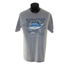 Camisa Southern Rods masculina grande cinza Rehoboth Beach Delaware pesca veleiro comprar usado  Enviando para Brazil