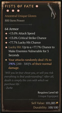 Diablo 4 ⚜️Fist of Fate ⚜️4 GA BIS ALL Classes ⚜️ Temporada 8 D4 S8, usado comprar usado  Enviando para Brazil